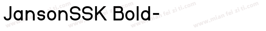 JansonSSK Bold字体转换